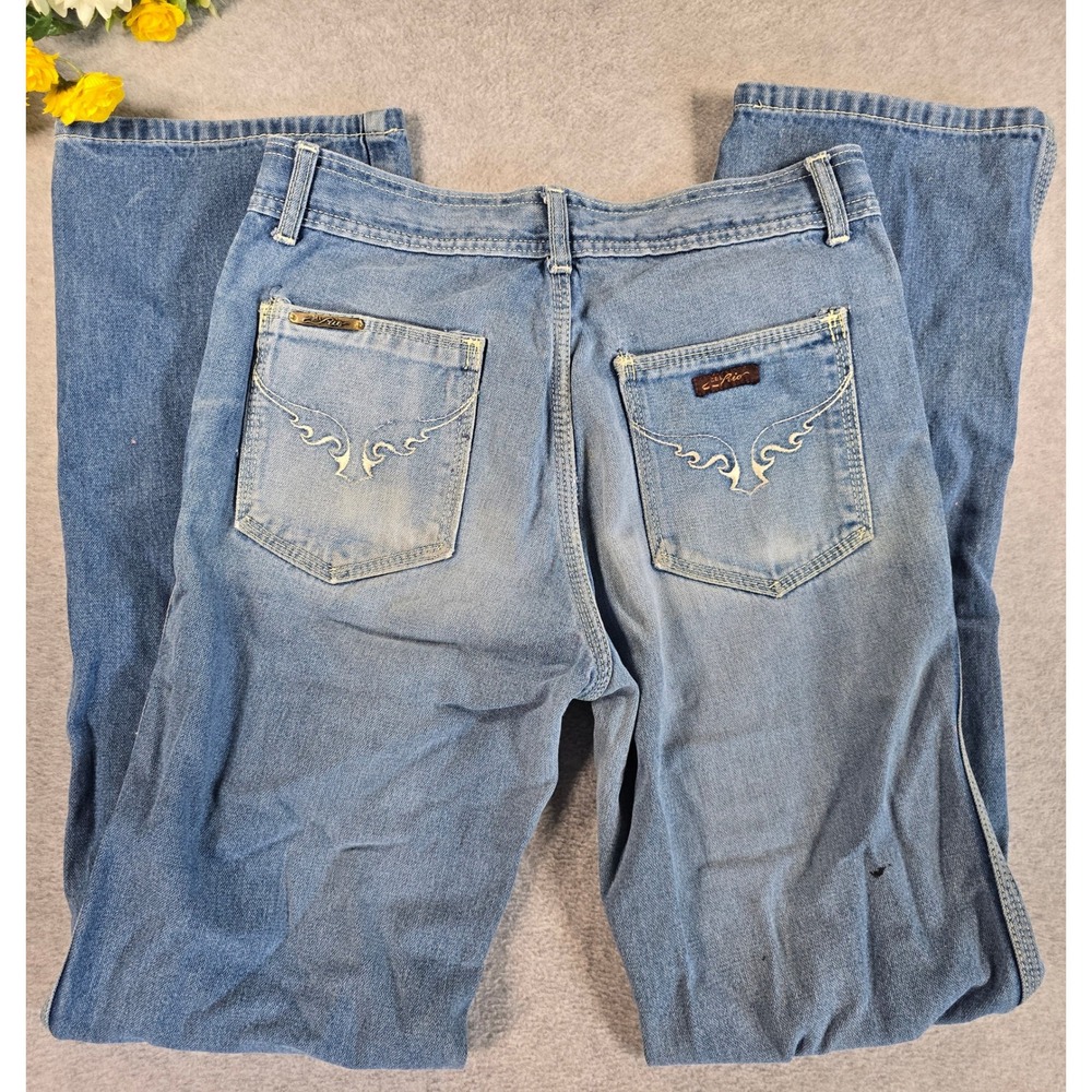 Del Rio Jeans Men 28x32 Blue Distressed Workwear Straight Leg Denim Vintage 90s
